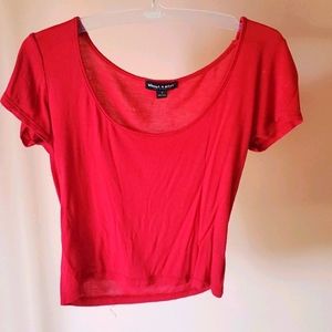 Red crop top